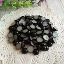 Напівбусина, 8 мм, чорна, 100 шт.