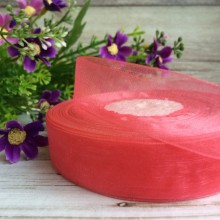 Органза 2 см, кораловий, метр