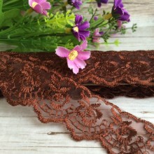 Мереживо яблучко, 4,5 см, шоколадне, метр