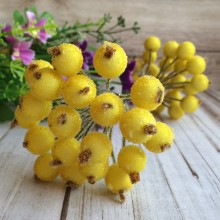 Ягідки у цукрі, 11 мм, жовті