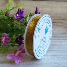 Дріт 0,37 мм, золото, рулон 50 м