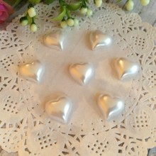 Серединка серця, 15х14 мм, біле