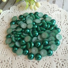 Напівбусина, 8 мм, смарагдовий, 100 шт.