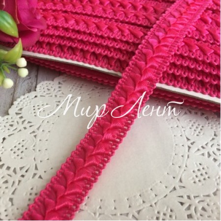 Тесьма самосу, 1,8 см, малиновий