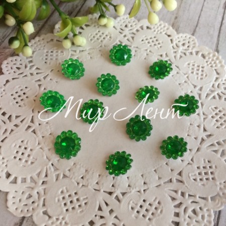Серединка квіточка-ромбик, 11 мм, світло-зелена.