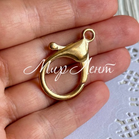 Карабін, 35х20 мм, золото, шт.