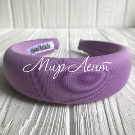 Обруч об'ємний кріп однотонний, 4 см, бузковий, шт.