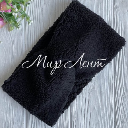 Повязка баранчик, 12х23 см, чорний, шт.