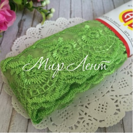 Мереживо яблучко, 4,5 см, світло-зелене, метр