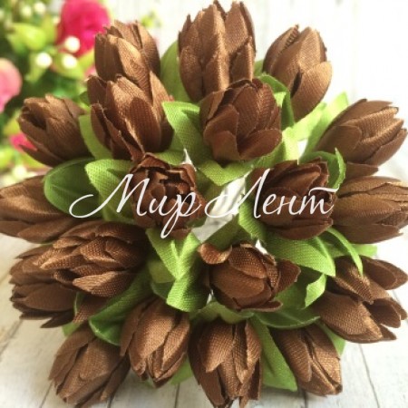 Пролісок, 2 см, шоколадний, пучок з 20 квіточок