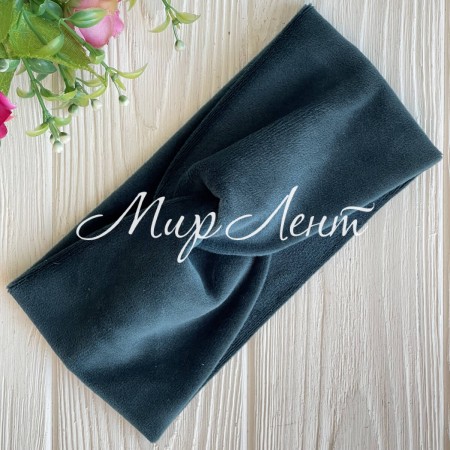 Повязка спорт велюр mini, 9х18 см, смарагдова, шт.