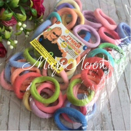 Гумка Калуш (велюрчик), 3,5 см, Мікс (пастельні тони), упаковка 50 шт.