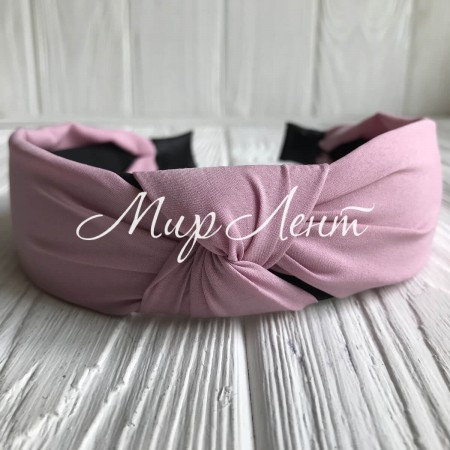 Обруч чалма тканинний однотонний, 4 см, пудровий, шт.