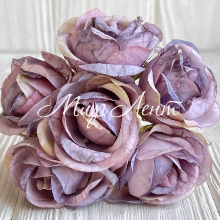 Мармурова троянда, 4,5 см, лілово-рожева, пучок