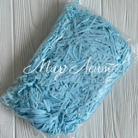 Наполнитель для коробок, голубой, упаковка 100 грамм