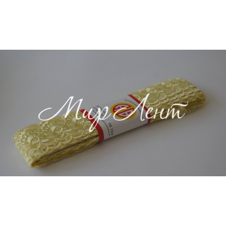 Кружево яблочко, 4,5 см, светло-желтое, метр