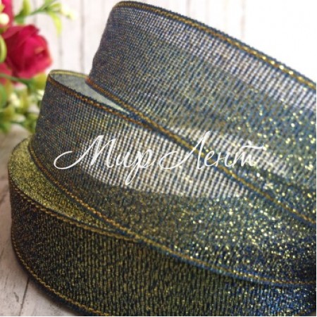 Парча 2 см, темно-синяя, метр