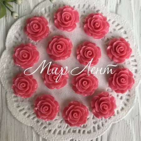 Серединка трояндочка, 2 см, кораловий, шт.