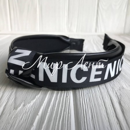 Обруч чалма из экокожи (Nice широкая), 4 см, черный, шт.