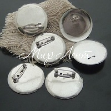 Основа для брошки, 2,5 см, метал