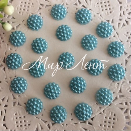 Серединка-хризантемка, 10 мм, світло-бірюзова, шт.