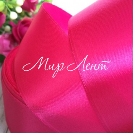 Атлас 4 см, малиновий, метр