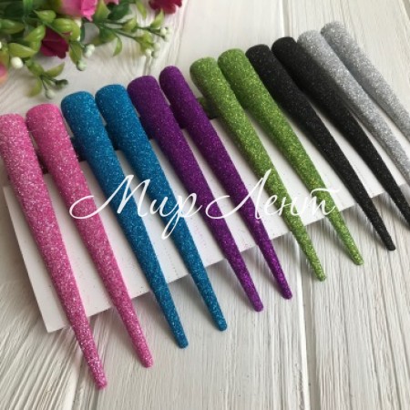 Шпилька стріла, 7,5 см, кольоровий мікс (з блискітками), упаковка 12 шт.