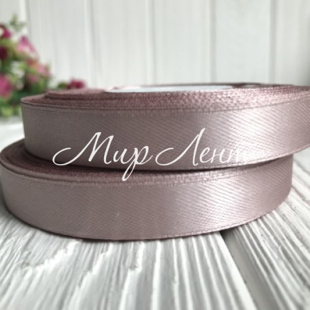 Атлас 1,2 см, бежево-сірий, рулон 33 м