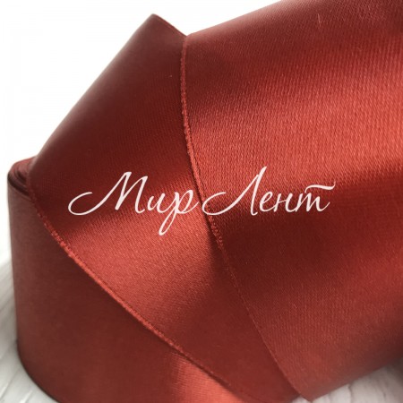 Атлас 5 см, каштановый, рулон 33 м