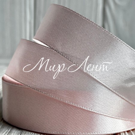 Атлас 2,5 см, ніжно-рожевий, метр