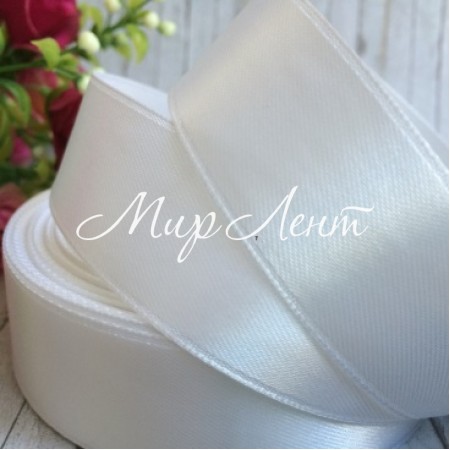 Атлас 2 см, белый, метр