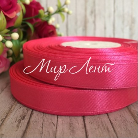 Атлас 1,2 см, светло-малиновый, рулон 33 м