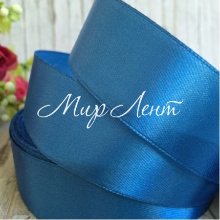 Атлас 2 см, світло-синій, метр