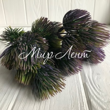 Гілка сосни, 33 см, зелено-фіолетовий, 1 шт.