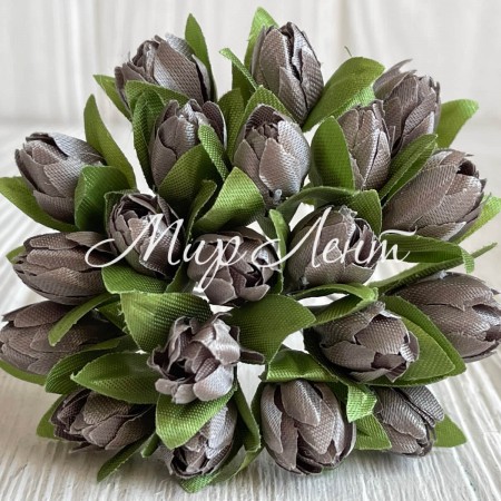 Пролісок, 2 см, сіро-оливковий, пучок з 20 квіточок