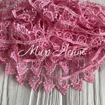 Мереживо макрамі "Софі", 1,8 см, рожеве, метр
