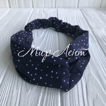 Пов'язка-плетіння в маленьку точку, 25 см, сапфіровий, шт.