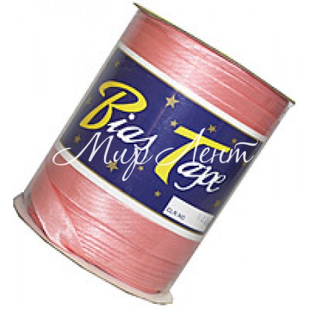 Коса бейка, 1,5 см, світло-рожева, рулон 90 м