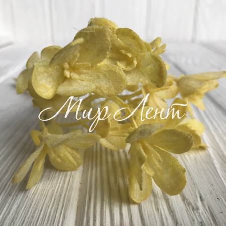 Гілочка з квітами фрезії, 17 см, жовтий, шт.