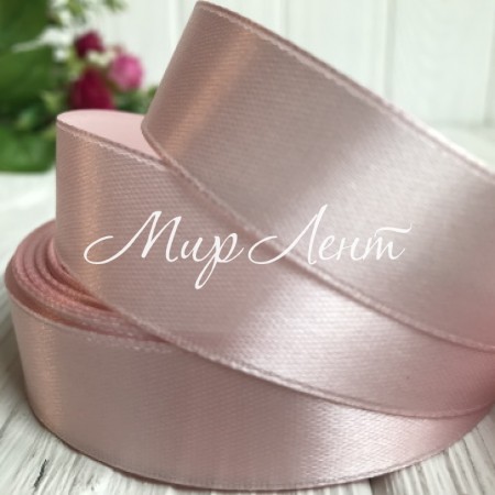 Атлас 2 см, ванільно-пудровий, метр