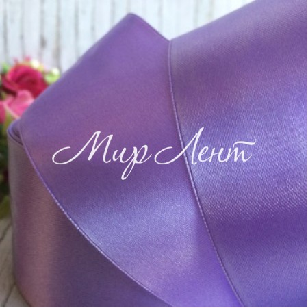 Атлас 4 см, темно-ліловий, метр