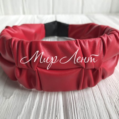 Обруч екошкіра жниварка, 4 см, червоний, шт.