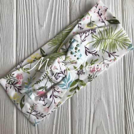 Пов'язка дитяча, 9 см, біла з гілочками, шт.