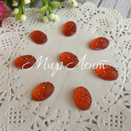 Серединка овальная, оранжевая