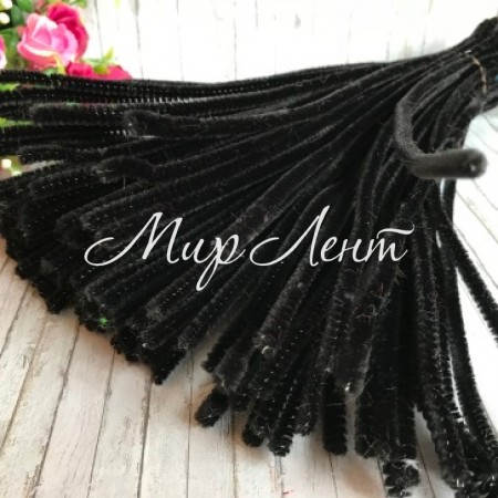 Синельний дріт простий, 30 см, чорний, 100 шт.