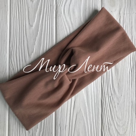 Пов'язка чалма широка, 25х10 см, бежево-пудровий, шт.