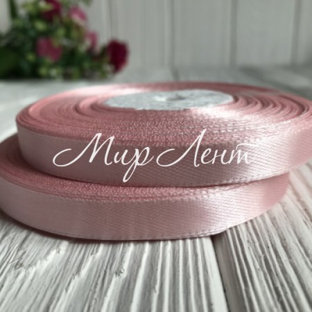 Атлас 0,9 см, ванільно-пудровий, рулон 33 м